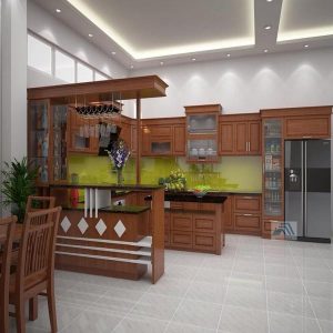 tủ bếp có bar