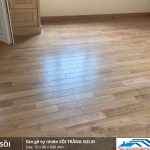 sàn gỗ tự nhiên đẹp sồi trắng