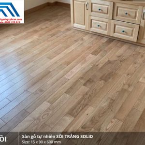 sàn gỗ tự nhiên đẹp sồi trắng