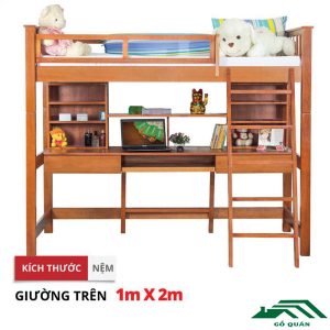 mẫu giường trẻ em có bàn học