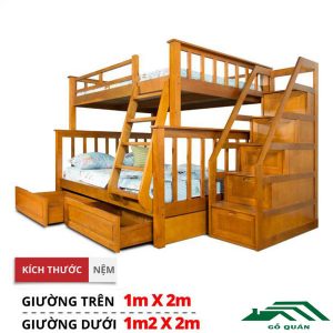 giường tầng trẻ em có giường phụ 1