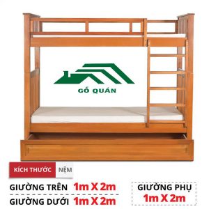 giường tầng trẻ em có giường phụ 1