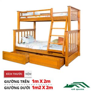 giường tầng trẻ em có giường phụ 2